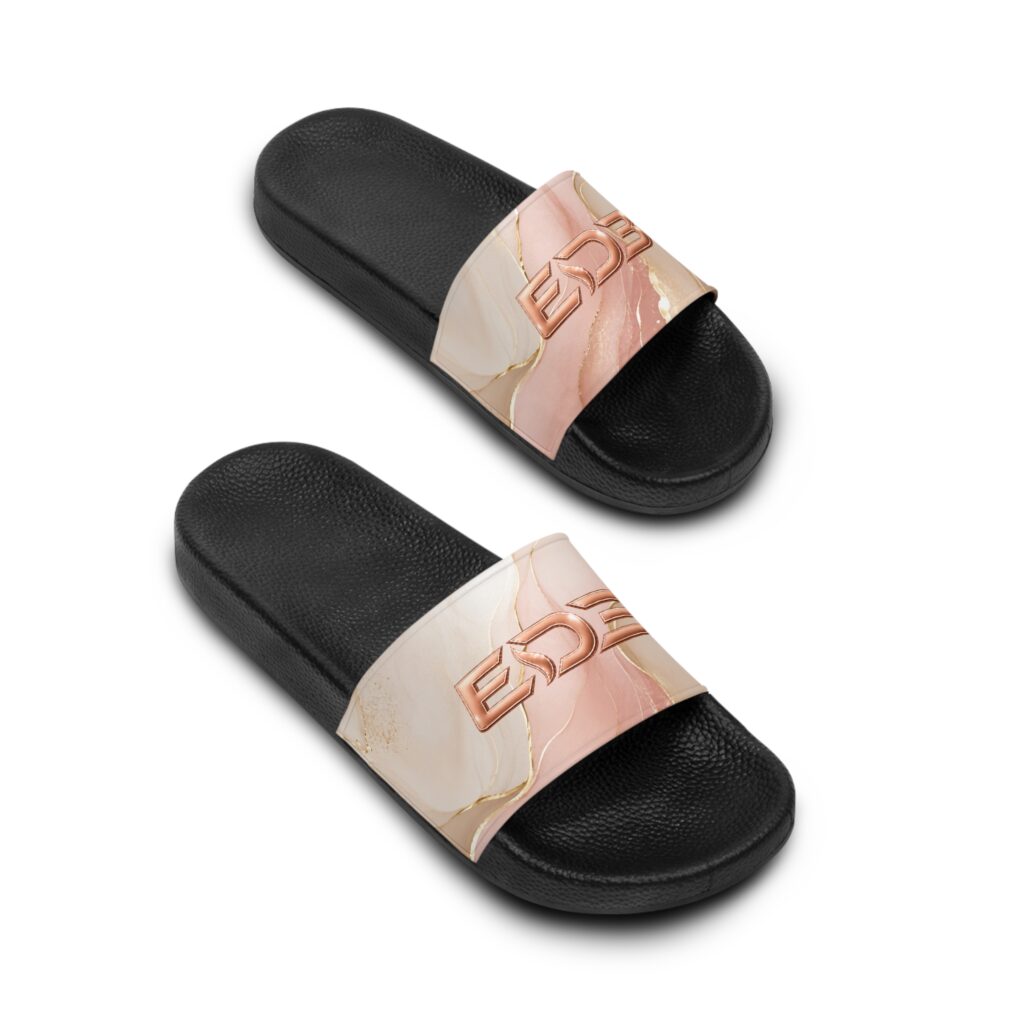 Marble Rose Gold ED3 Slide Sandals — Women's Comfortable Pool & Beach Slides