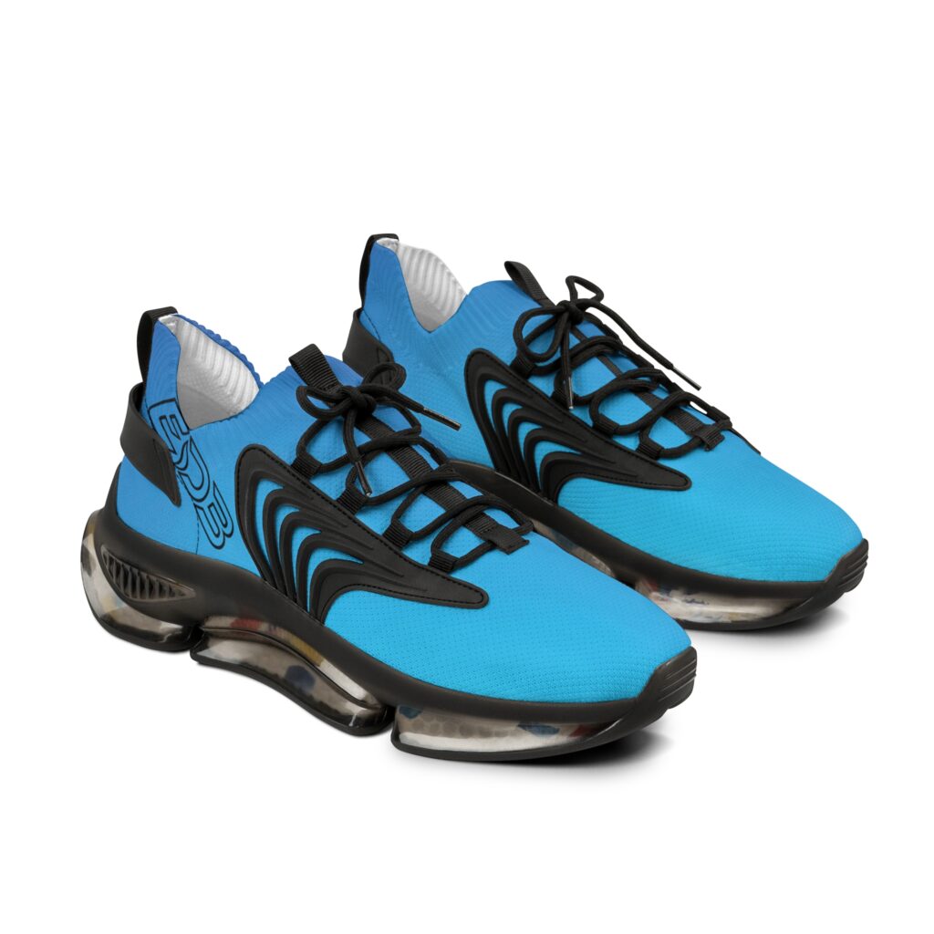 Men's Blue Mesh ED3 Shark Bite Grip Gym Shoe— Lightweight Breathable Running Shoes