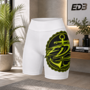ED3 Neon Anchor Badge Biker Shorts | Women's Cycling Activewear