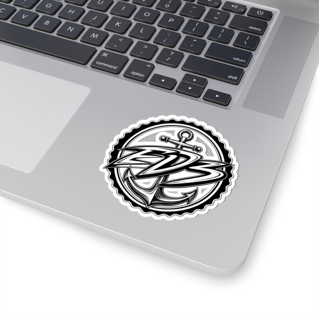 ED3 Anchor Logo Kiss-Cut Sticker — Nautical Laptop Decal