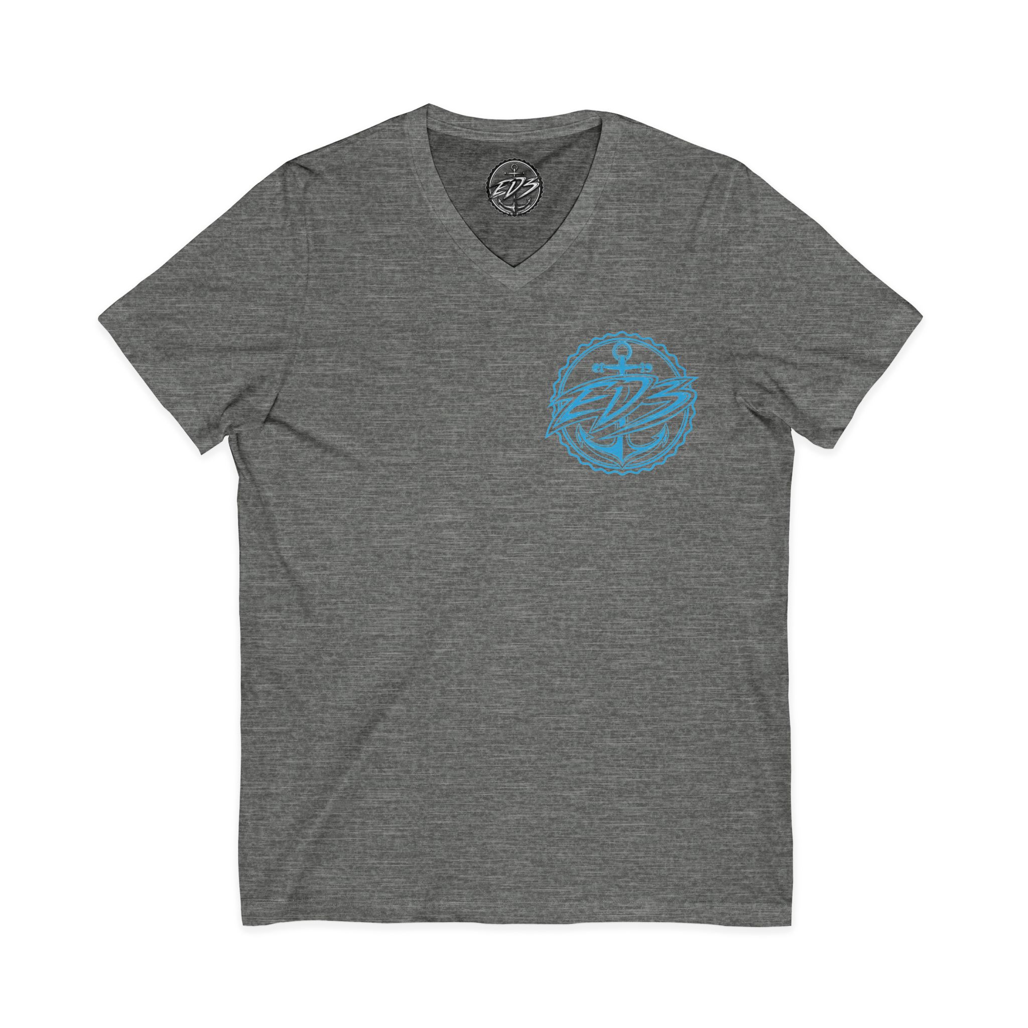 EDB Anchor V-Neck Tee — Nautical Logo Short Sleeve Shirt - Image 26