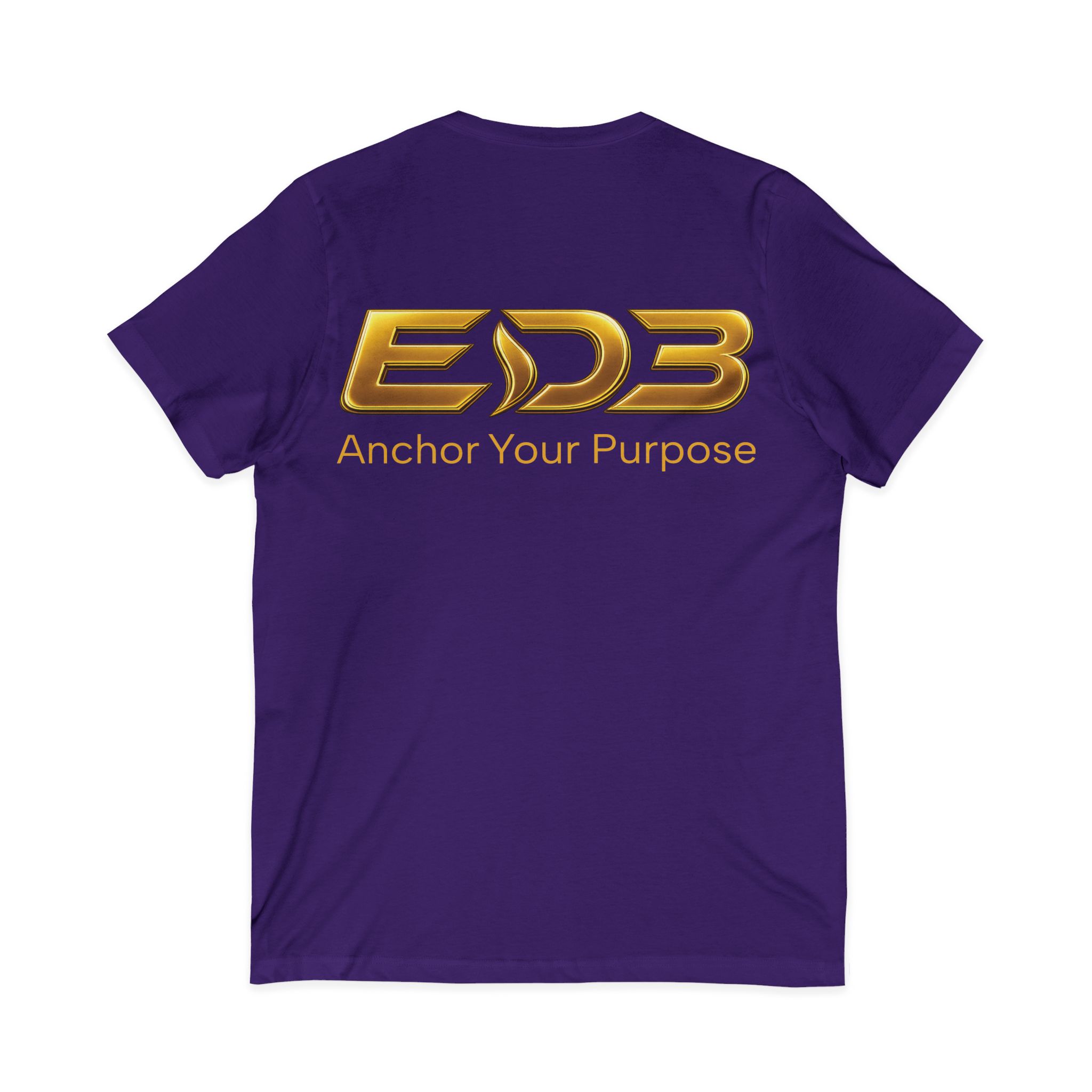 EDB Anchor V-Neck Tee — Nautical Logo Short Sleeve Shirt - Image 24