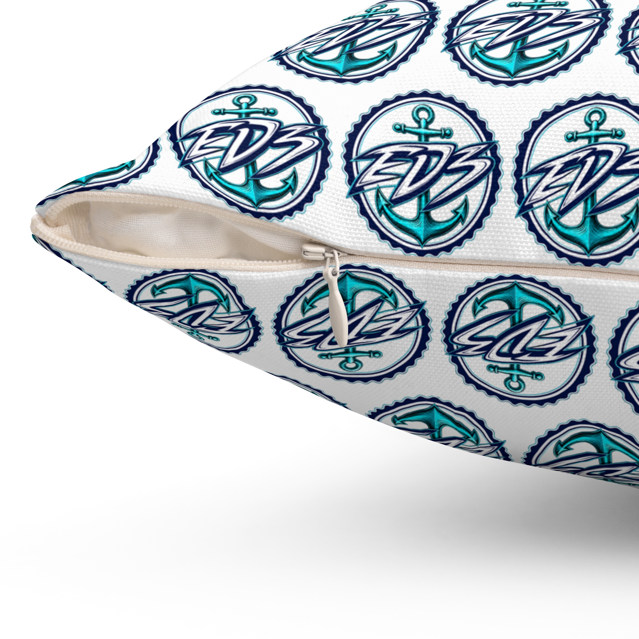 ED3 Nautical Compass Pattern Square Pillow — Coastal Anchor Pillow - Image 16