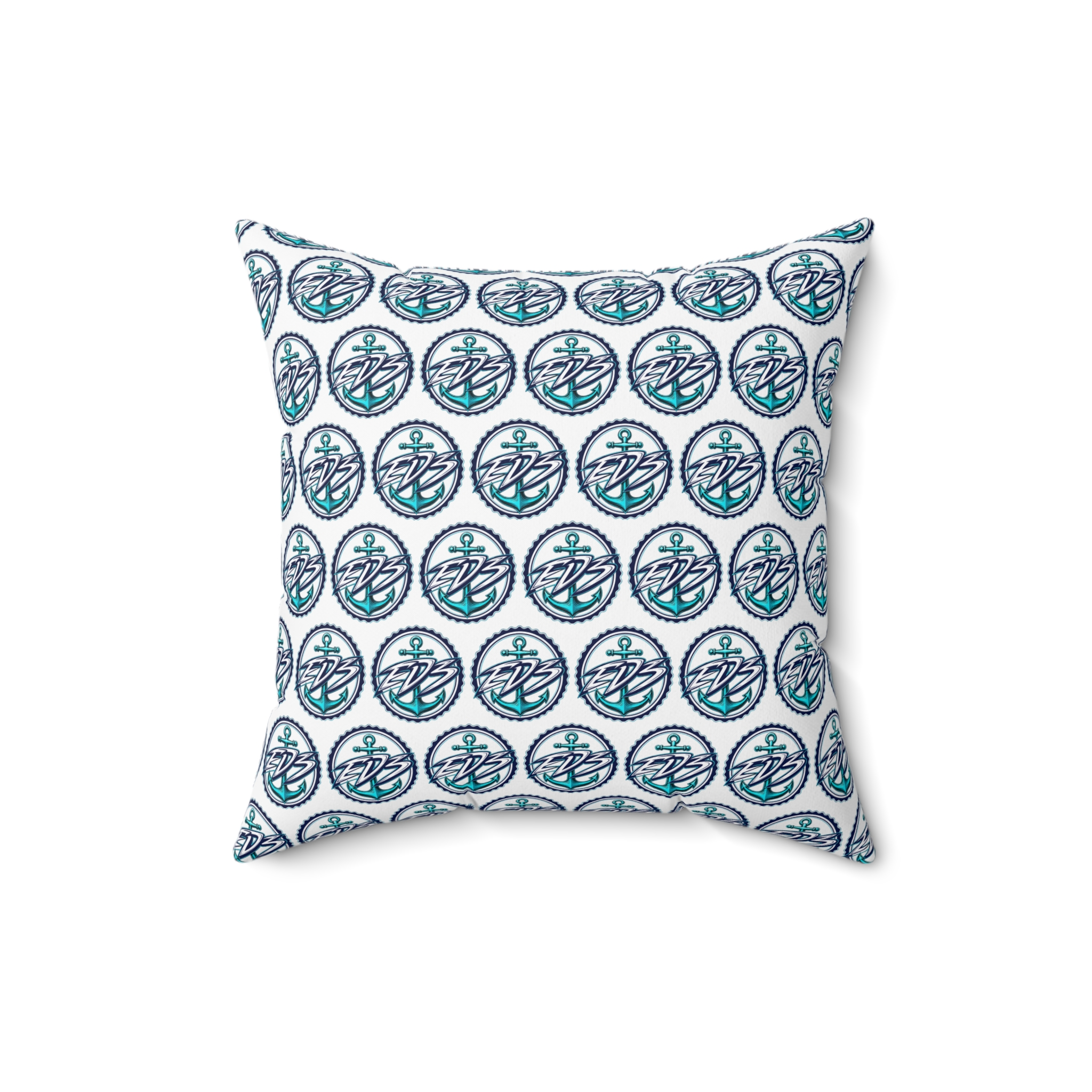 ED3 Nautical Compass Pattern Square Pillow — Coastal Anchor Pillow - Image 6