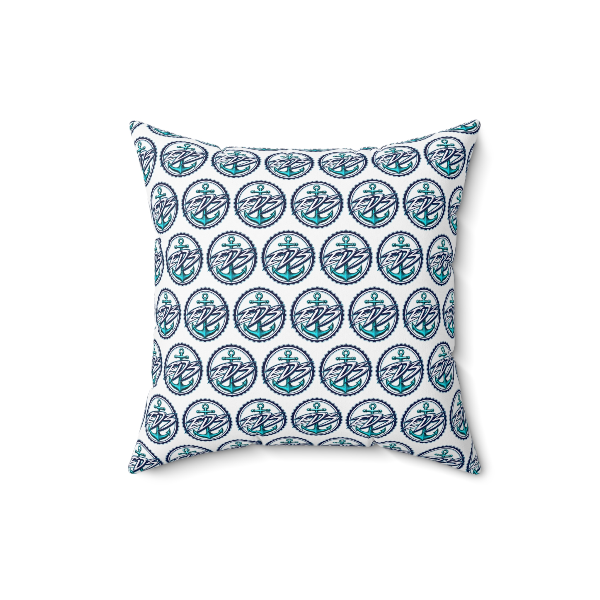 ED3 Nautical Compass Pattern Square Pillow — Coastal Anchor Pillow - Image 5