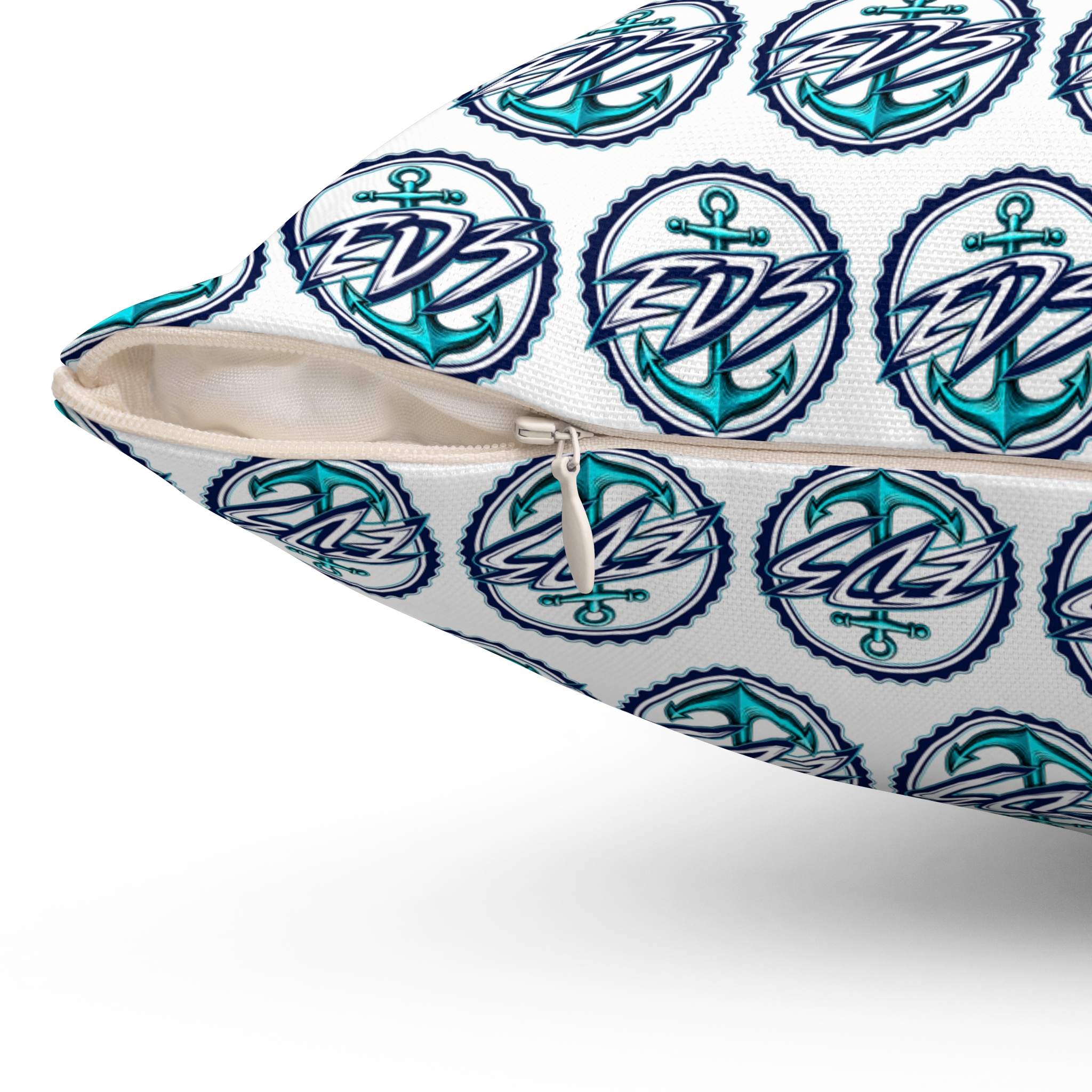 ED3 Nautical Compass Pattern Square Pillow — Coastal Anchor Pillow - Image 13