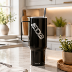 40oz ED3 Engraved Insulated Tumbler with Lid & Straw — Large Travel Mug for Cold & Hot Drinks