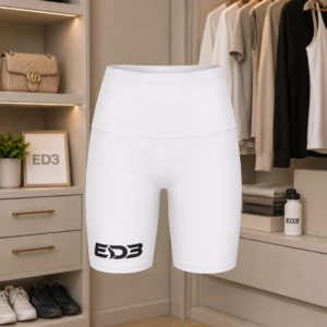 Women's ED3 Workout Shorts - Minimal EDB Logo Athletic Biker Shorts