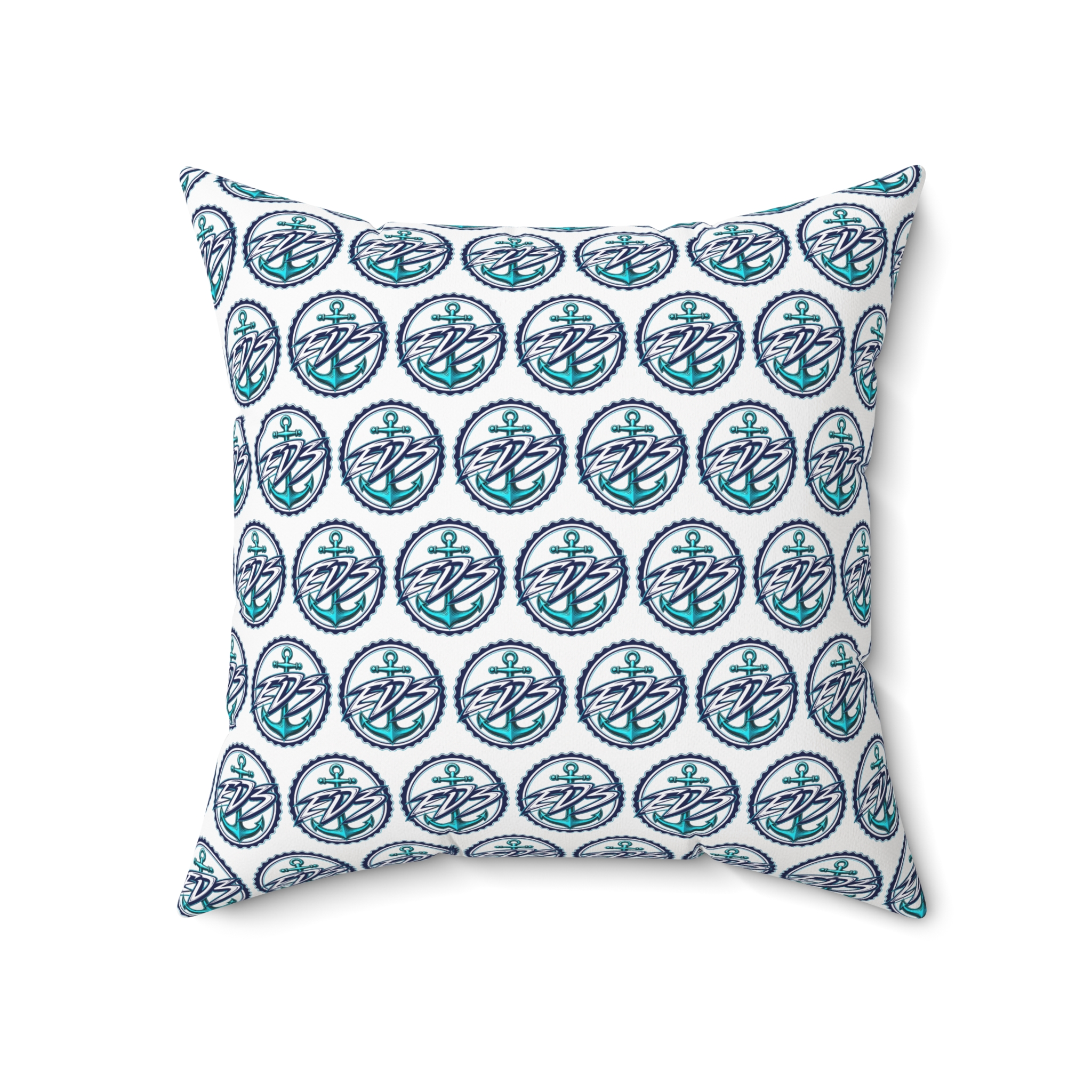 ED3 Nautical Compass Pattern Square Pillow — Coastal Anchor Pillow - Image 15