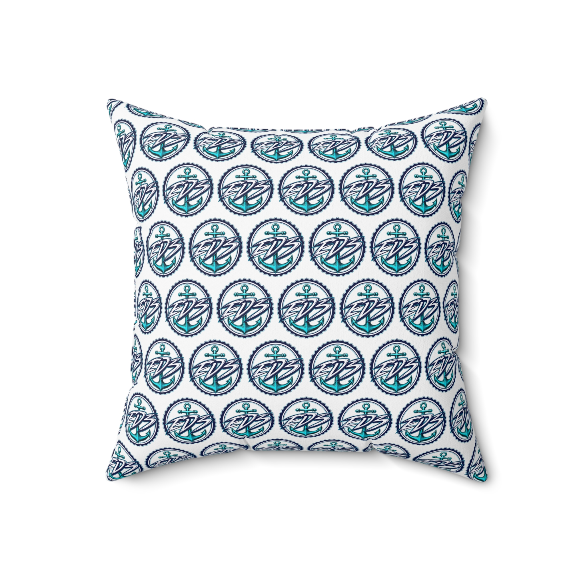 ED3 Nautical Compass Pattern Square Pillow — Coastal Anchor Pillow - Image 9