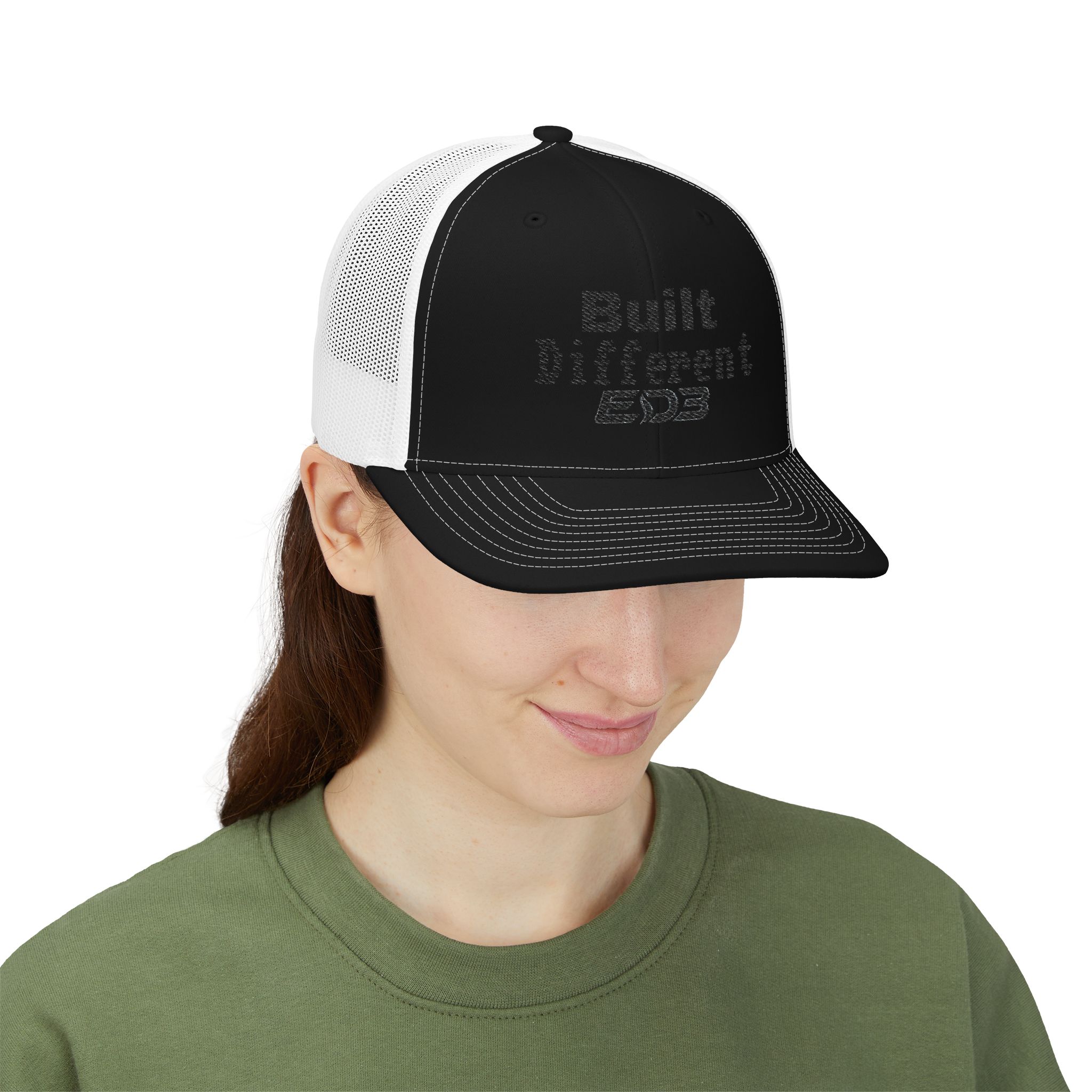 ED3 Built Different Snapback Trucker Cap - Image 18