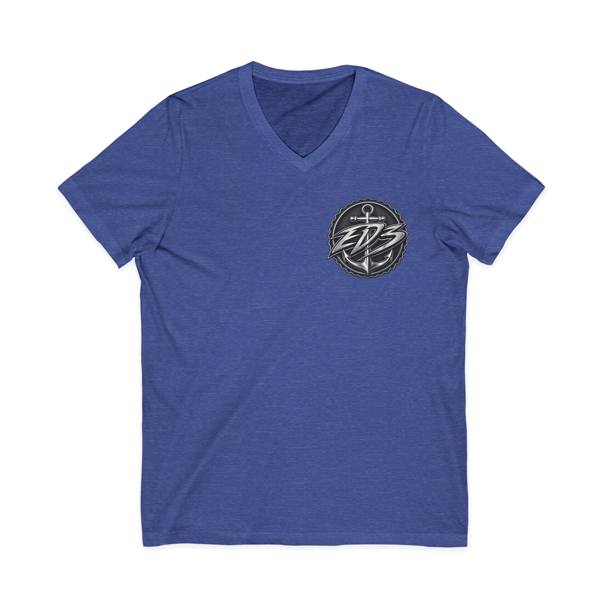 EDB Anchor V-Neck Tee — Nautical Logo Short Sleeve Shirt - Image 20