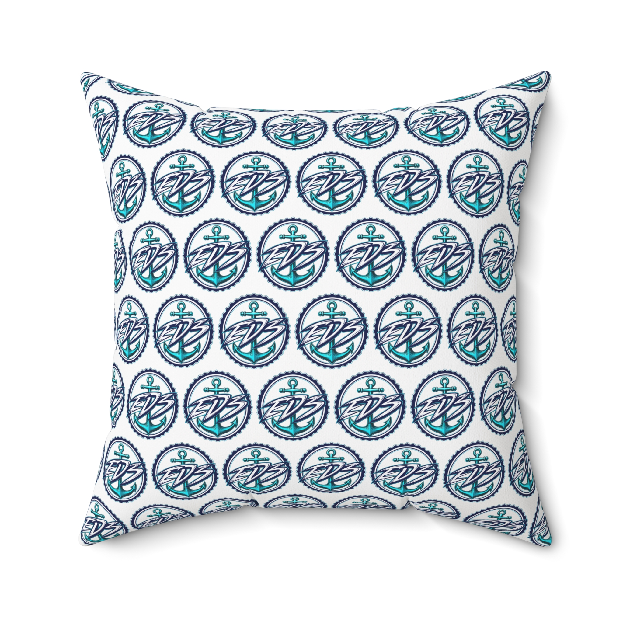 ED3 Nautical Compass Pattern Square Pillow — Coastal Anchor Pillow - Image 17
